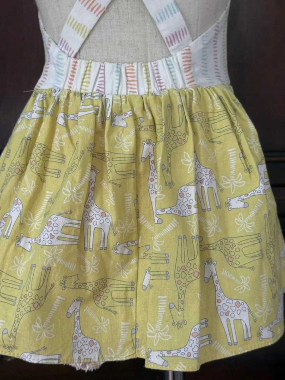 Ricrac & Ruffles Girls 4T Giraffe Safari Outfit Cross Back Top Bloomers Boutique